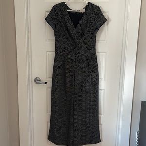 Loft Navy Blue Polka Dot Jumpsuit Size 4